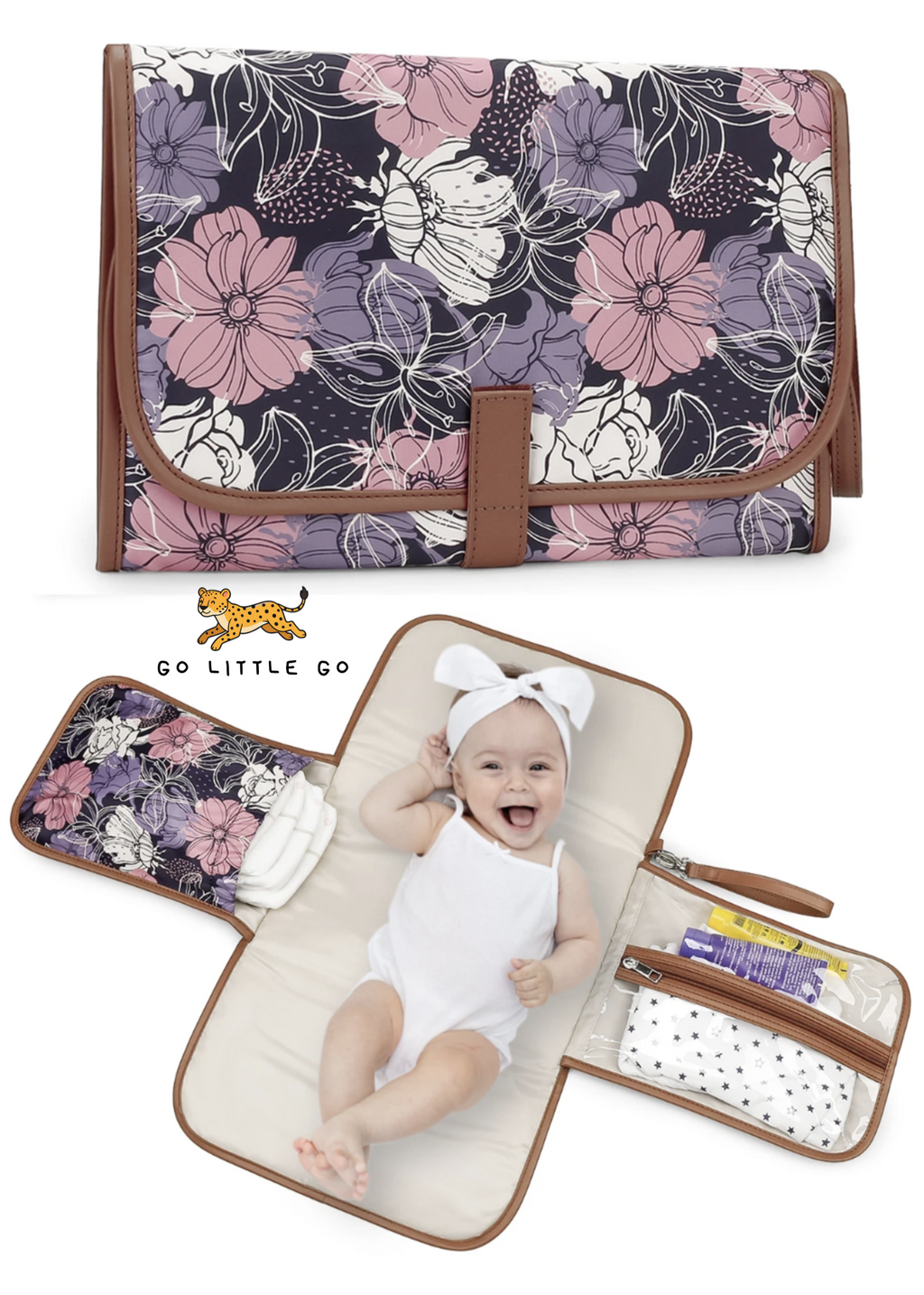 On The Go Baby Changing Pad with Storage Pocket